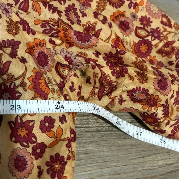 Aura Balloon Sleeve Print Multicolor Fall Floral Maxi Dress Size 3X NEW - Picture 4 of 10